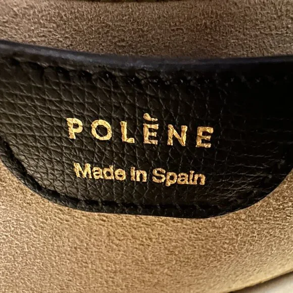 Polene Numero Dix (Number Ten Bag - Monochrome Black Textured leather) - Picture 10 of 15